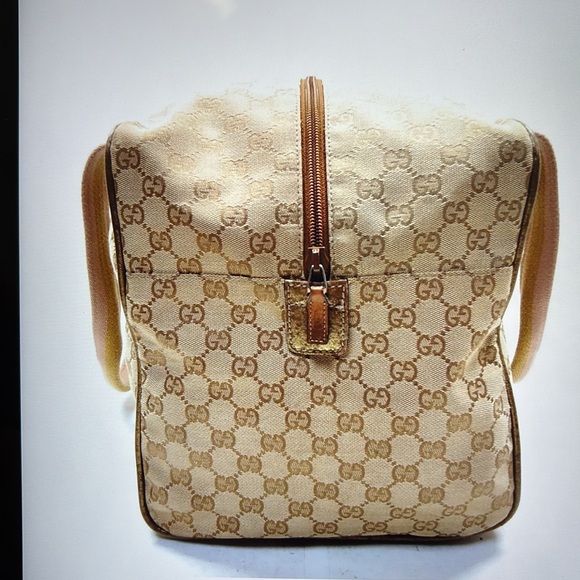 Gucci Beige Monogram Handbag Boston weekender Bag - Picture 3 of 9